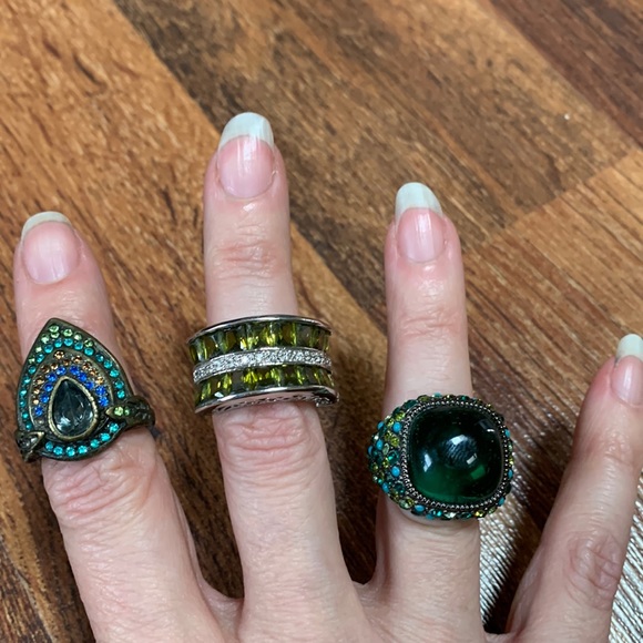 Park Lane Jewelry - Park Lane multi crystal encrusted mixed metal rings sz5, 6